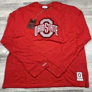 NEW Mitchell & Ness‎ Ohio State Buckeyes NCAA Legendary Slub Long Sleeve Tee 2XL